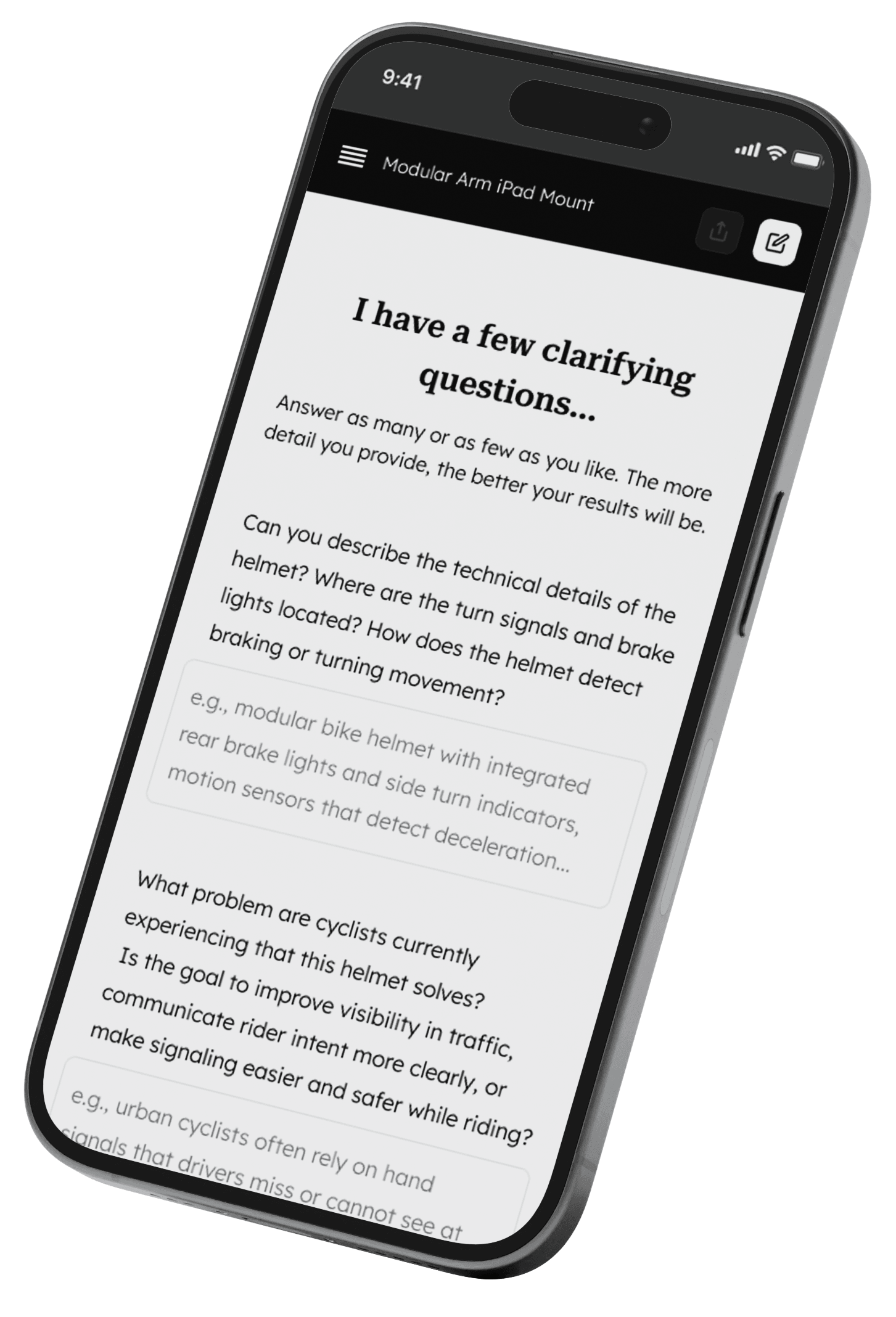Idea draft mockup
